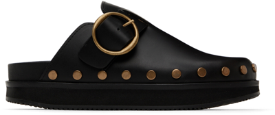 Isabel Marant Black Studded Mirst Loafers In 01bk Black