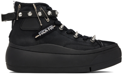 R13 Black Studded Kurt Sneakers