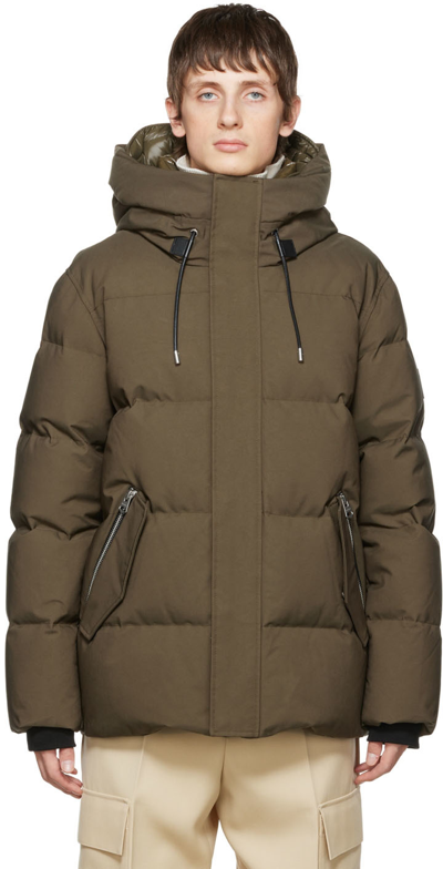 Mackage Khaki Quilted Down Coat In Army