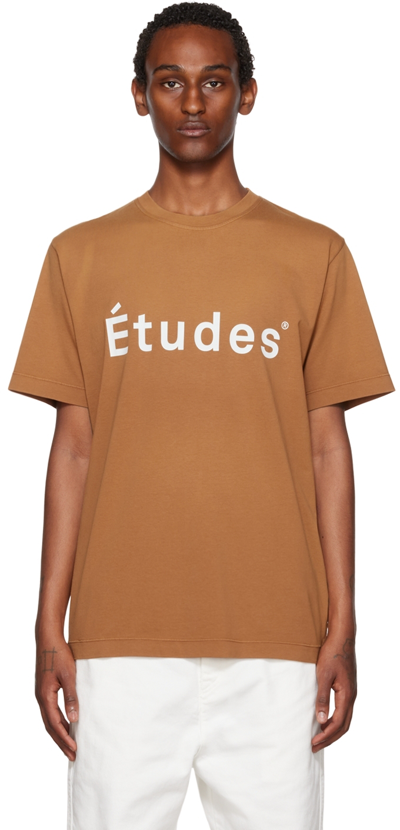 Etudes Studio Études Man T-shirt Camel Size M Organic Cotton In Brown