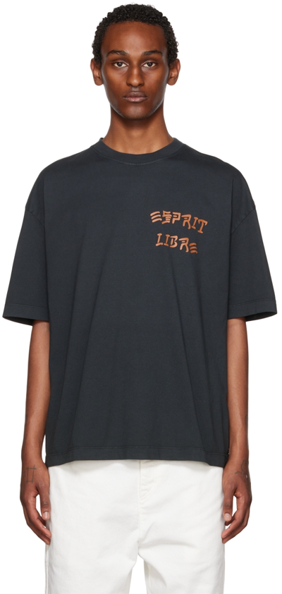 Etudes Studio Gray 'free Spirit' T-shirt In Anthracite