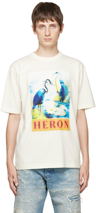 Heron Preston Halftone Heron Crewneck T-shirt In White