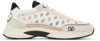 Valentino Ready Go Runner Mesh And Leather Trainers In S19 Light Ivory N/gh