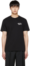 Maison Kitsuné Logo Embroidery Crewneck T-shirt In P199 Black