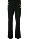 Derek Lam 10 Crosby Crosby Cropped Flare Trouser In Black