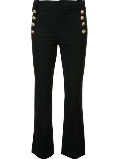 Derek Lam 10 Crosby Crosby Cropped Flare Trouser In Black