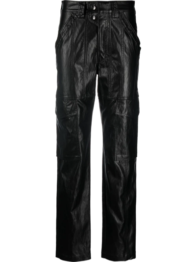 Isabel Marant Étoile Vayonili Faux-leather Trousers In Black