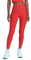 Beyond Yoga Spacedye Caught In The Midi High Waisted Legging In Red Hot-siren