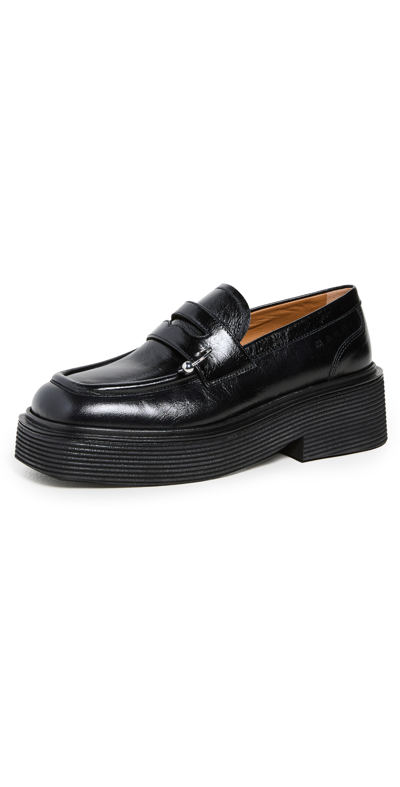 Marni Moccassin Piercing Black