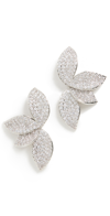 Shashi Pavé Cubic Zirconia Flower Stud Earrings In Silver