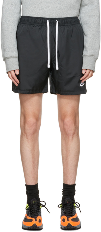 Nike Black Polyester Shorts In Black/white