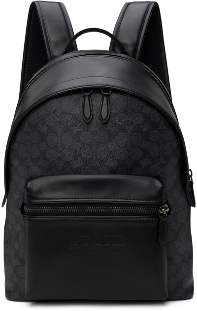 Coach Gray Charter Backpack In Ji/charcoal