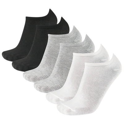 Csg Mens  6pk No Show Socks In White/grey/black