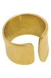 Adornia Tall Open Band Ring In Yellow