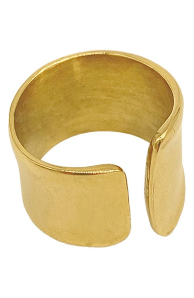 Adornia Tall Open Band Ring In Gold