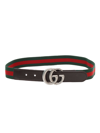 GUCCI GUCCI KIDS WEB DOUBLE G BUCKLE BELT