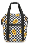 Madden Girl Booker School Backpack In Sunflower Checker