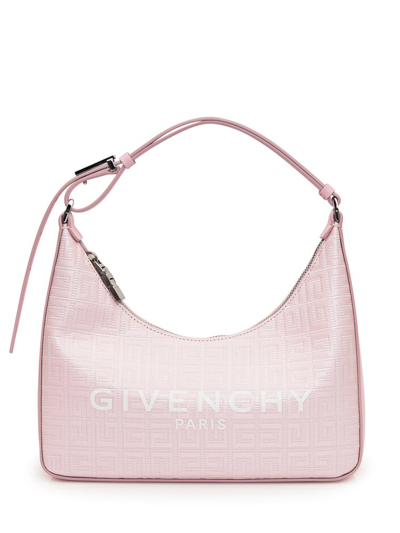 Givenchy Moon Cut-out Leather Shoulder Bag In Blossom Pink