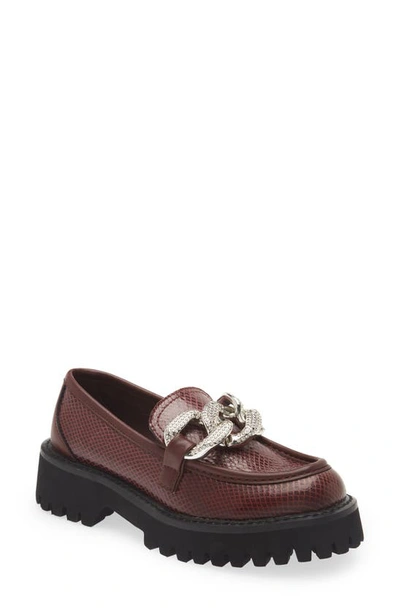 Karl Lagerfeld Women's Giana Lug Loafer Flats Women's Shoes In Brown