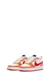 Nike Court Borough Low 2 Little Kids' Shoes In Sail/ University Red