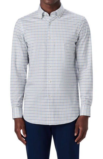Bugatchi Ooohcotton® Check Button-up Shirt In Sand