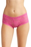 Hanky Panky Signature Lace Boyshorts In Dragon Fruit Pink