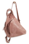 Free People We The Free Soho Convertible Leather Backpack In Winter Coral