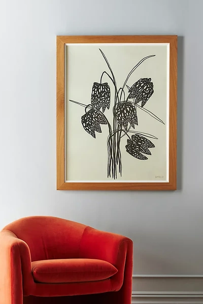 Susan Hable For Soicher Marin Fritillaria Wall Art In Black