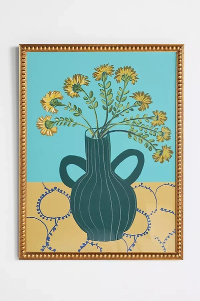 Ruti Shaashua For Artfully Walls Green Vase Wall Art In Blue