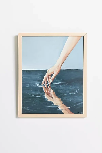 Artfully Walls I Wish You A Kinder Sea. Wall Art In Blue