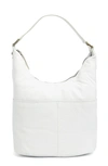 American Leather Co. Carrie Hobo Bag In White Italian Weave