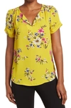 Dr2 By Daniel Rainn Daniel Rainn Pinch Sleeve Blouse In G113 Chartreuse
