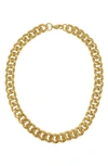 Adornia Water Resistant 14k Gold Plated Curb Chain Necklace In Yellow