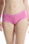 Hanky Panky Cotton With A Conscience Boyshort In Chateau Rose
