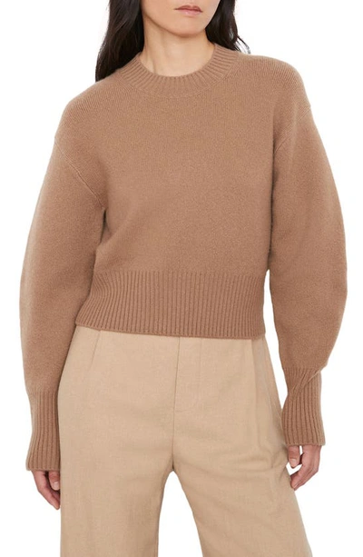 Vince Wide-sleeve Wool-cashmere Sweater In Oak Buff