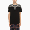 MARCELO BURLON COUNTY OF MILAN BLACK COTTON WINGS T-SHIRT