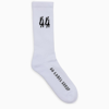 44 Label Group White Cotton Sports Socks In White