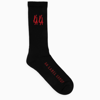 44 Label Group Black Cotton Sports Socks In Nero