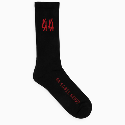 44 Label Group Black Cotton Sports Socks