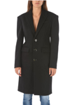 Dsquared2 Woman Coat Black Size 10 Virgin Wool, Polyamide, Elastane
