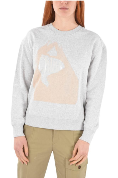 Chloé Designer Logo Sweatshirt In Grey