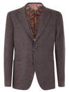 Etro Deconstructed Regular Blazer In Grey