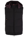 KITON MAN PADDED VEST IN BLACK QUILTED NYLON