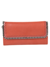 STELLA MCCARTNEY CHAIN TRIMMED CONTINENTAL FLAP WALLET