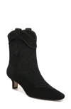 Sam Edelman Women's Taryn Kitten-heel Western Booties Women's Shoes In Black Suede
