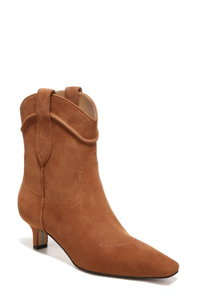 Sam Edelman Women's Taryn Kitten-heel Western Booties Women's Shoes In Brown