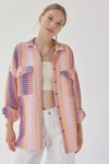 Bdg Stanley Waffle Button-down Top In Multi