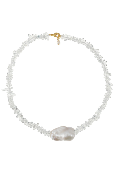 Talis Chains Chip Stone Xl Pearl Necklace