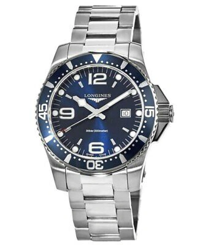 Pre-owned Longines Hydroconquest Quartz 44mm Blue Dial Steel Men's Watch L3.840.4.96.6