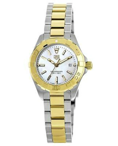 Pre-owned Tag Heuer Aquaracer Lady 300m 27mm Quartz 18k Women's Watch Wbd1420.bb0321